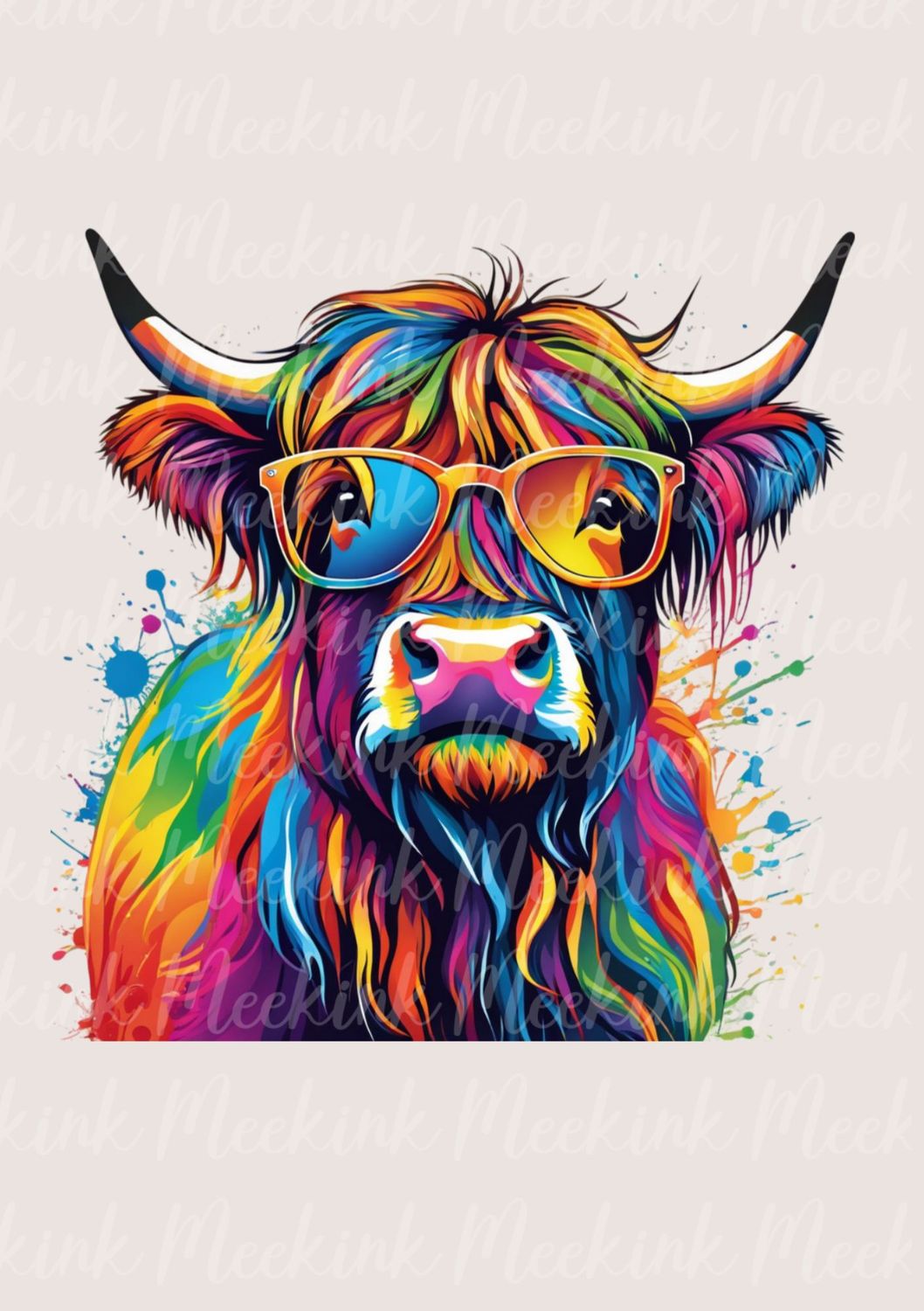 Multi Colour Highland Cow 11
