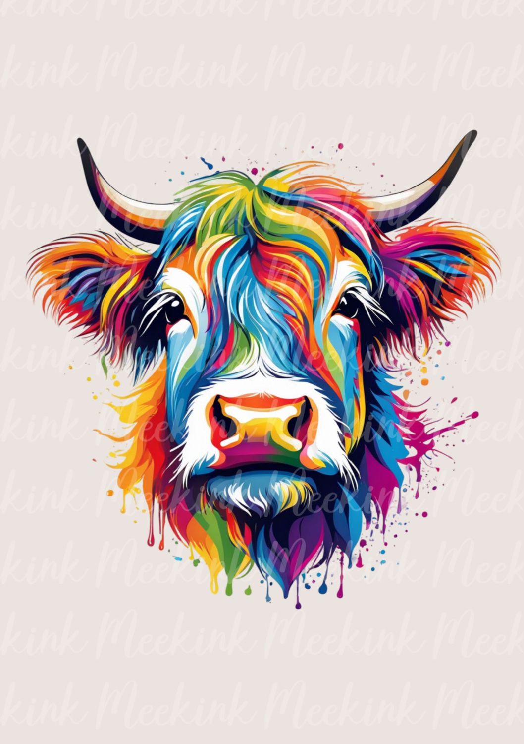 Multi Colour Highland Cow 15