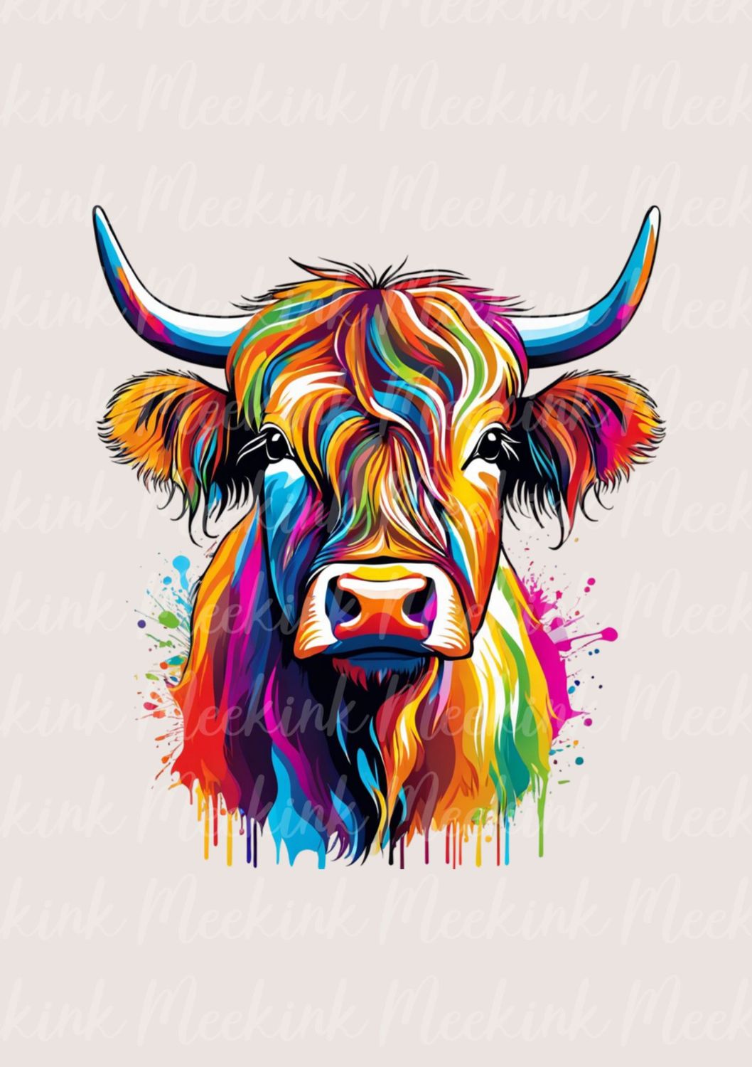 Multi Colour Highland Cow 17
