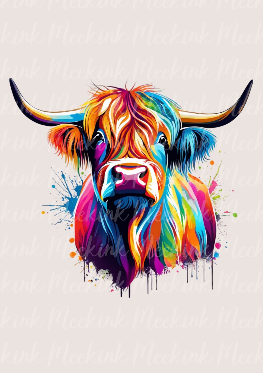 Multi Colour Highland Cow 20