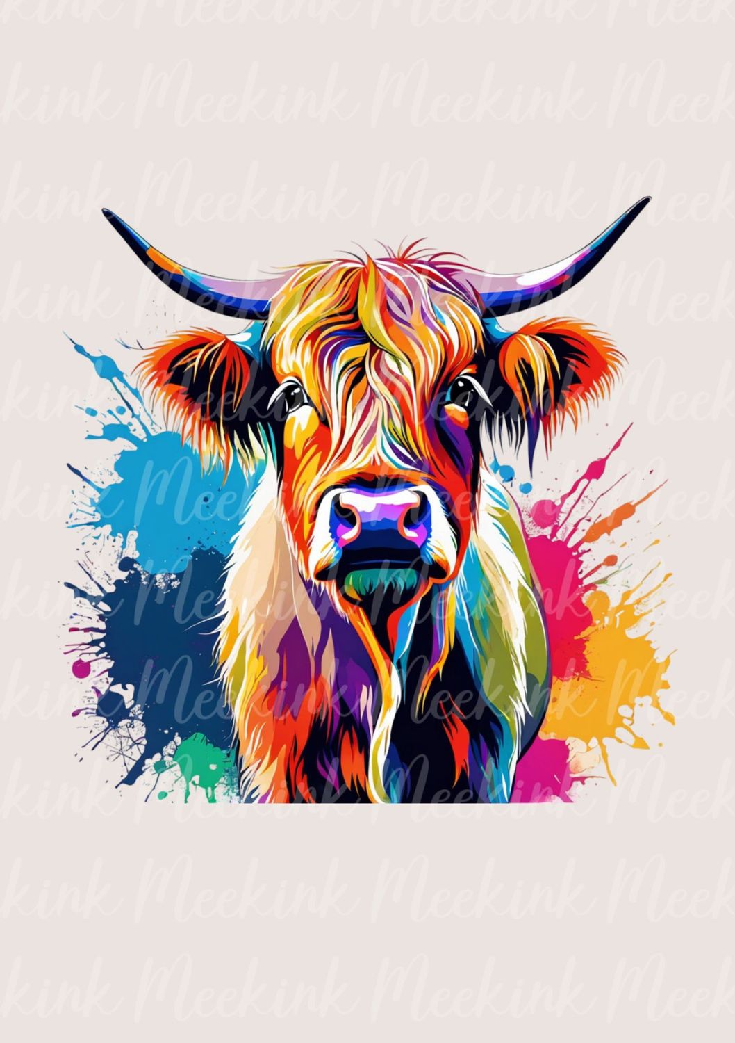 Multi Colour Highland Cow 22