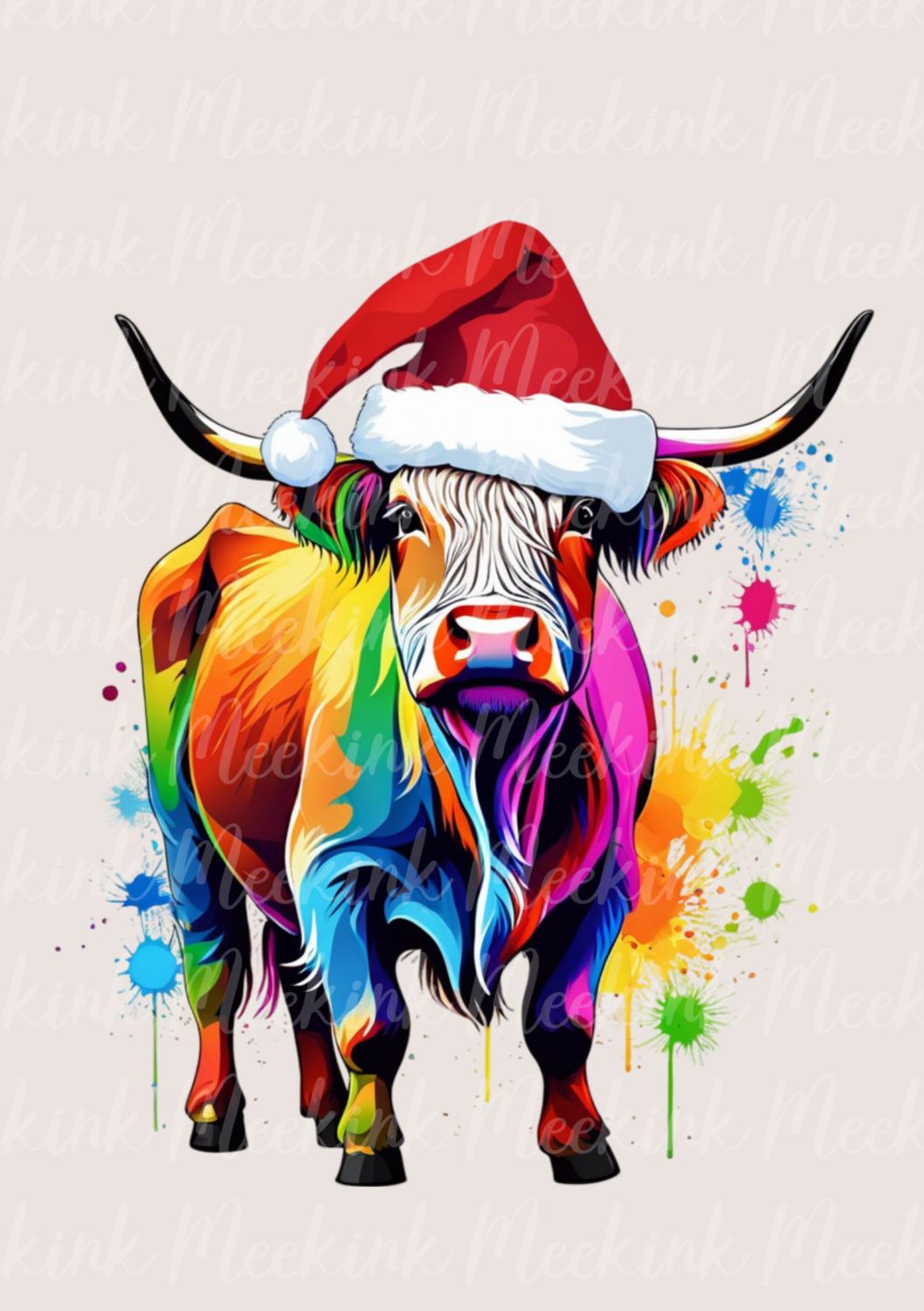 Multi Colour Highland Cow 6