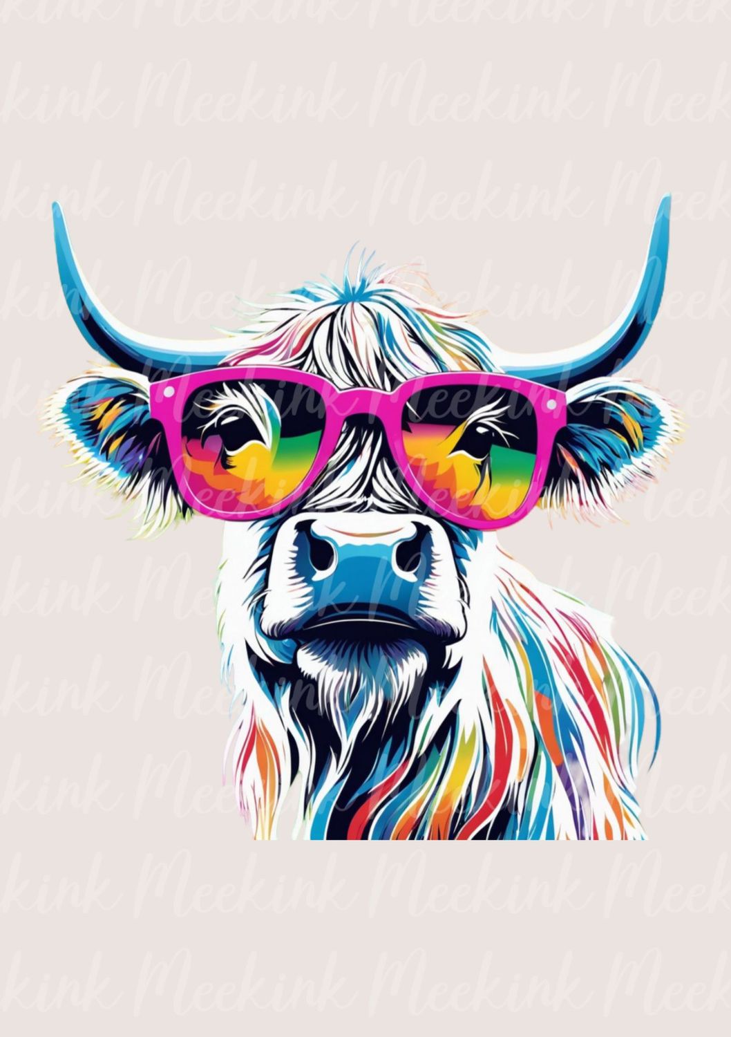 Multi Colour Highland Cow 13