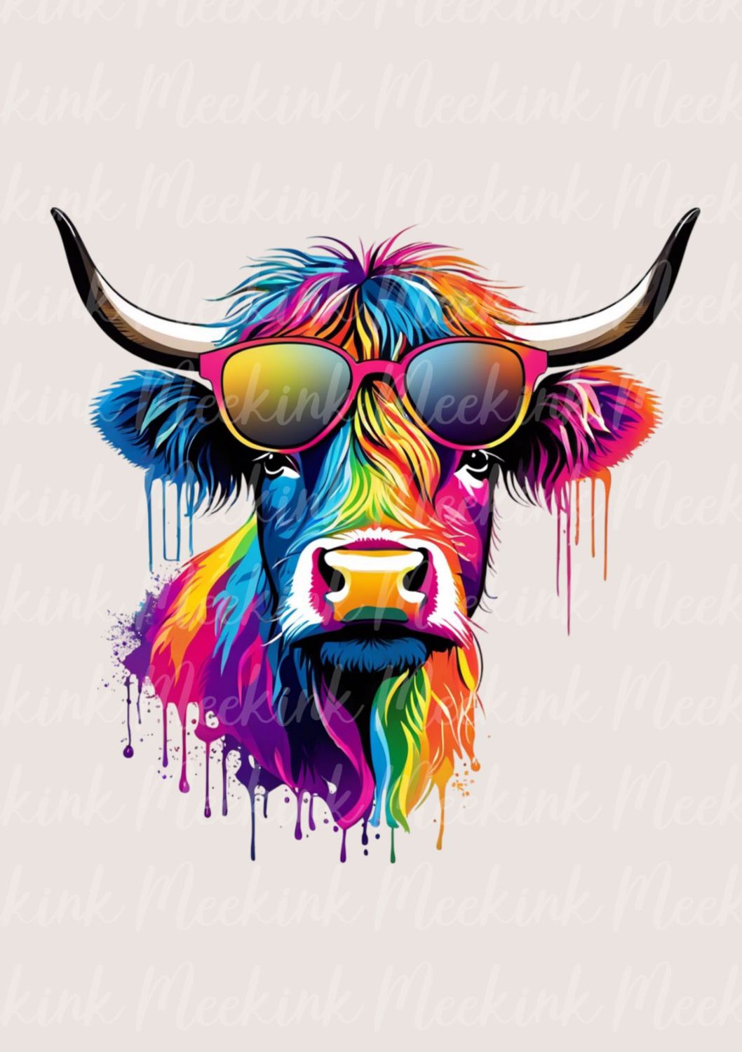 Multi Colour Highland Cow 14