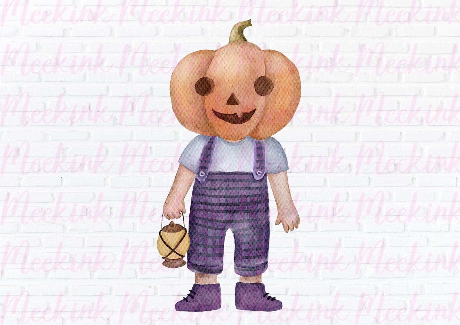 Halloween Pumpkin Man UVDTF or DTF Decal