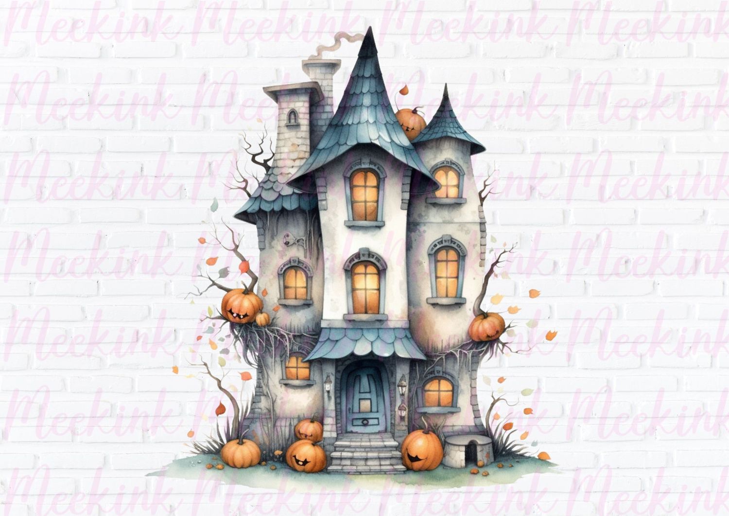 Halloween Spooky House 2 UVDTF or DTF Decal