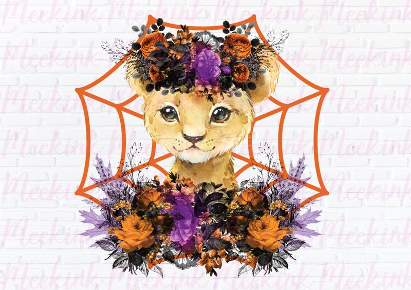 Halloween Floral Cub 2 UVDTF or DTF Decal