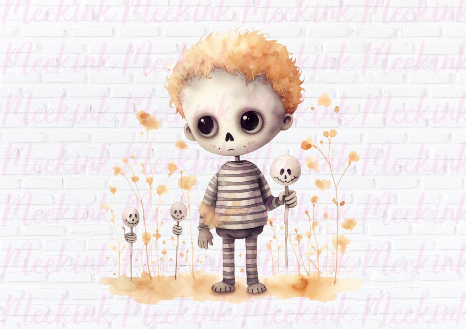 Halloween Skeleton Boys 1  UVDTF or DTF Decal