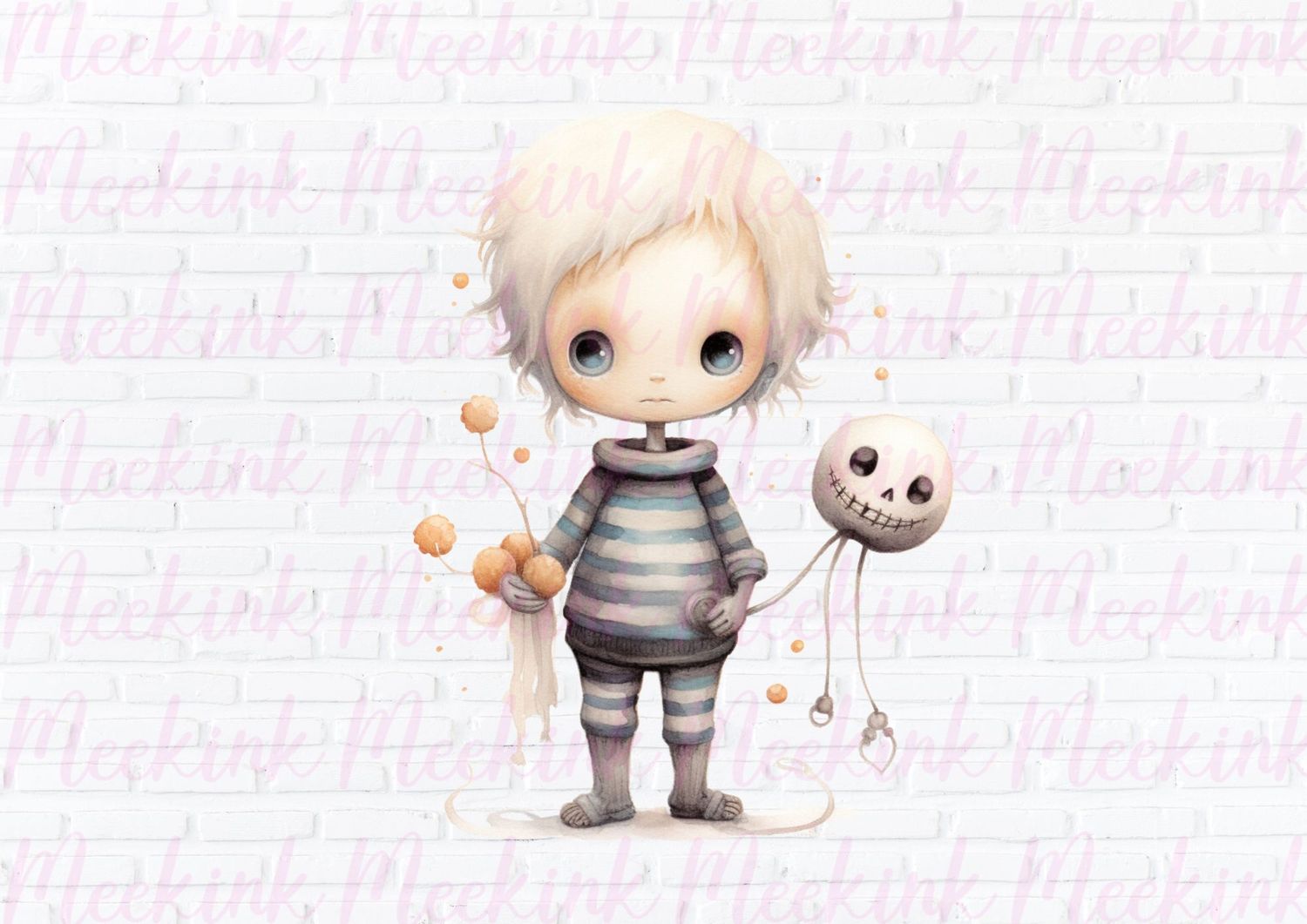 Halloween Skeleton Boys 4  UVDTF or DTF Decal