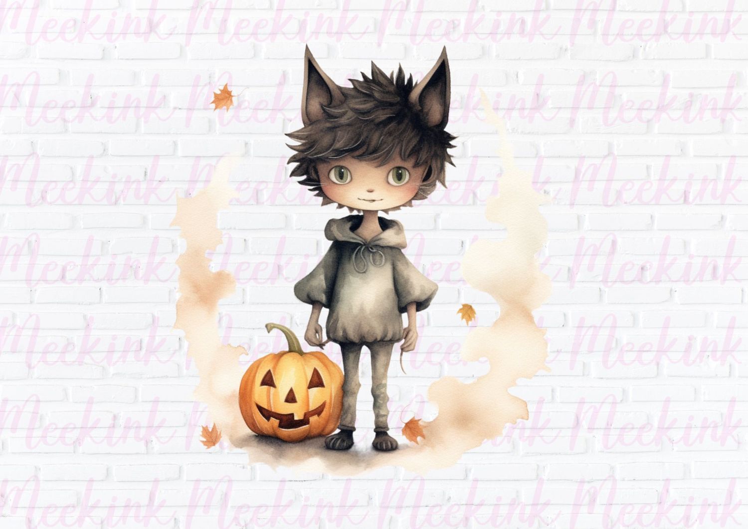 Halloween Wolf Boy 3 UVDTF or DTF Decal