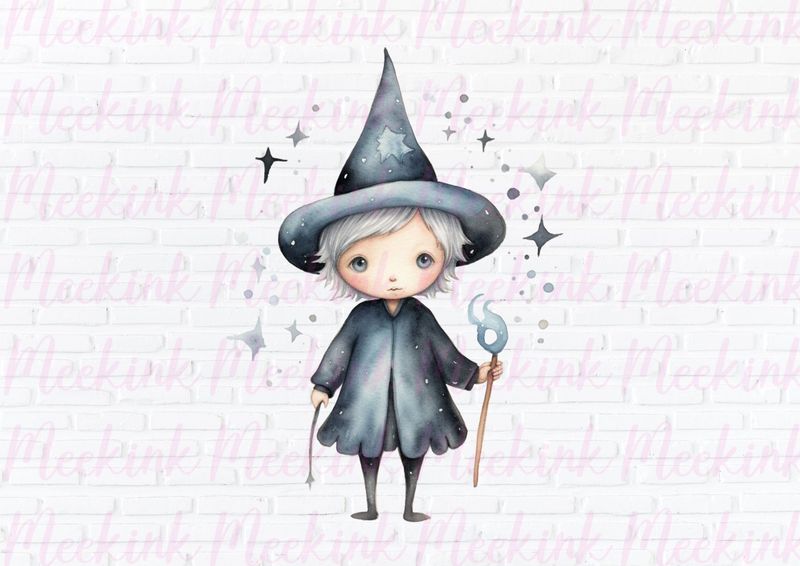 Halloween Wizard 2 UVDTF or DTF Decal