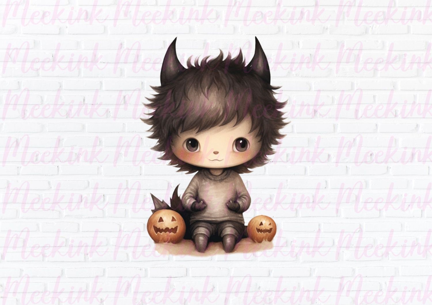 Halloween Wolf Boy 2 UVDTF or DTF Decal