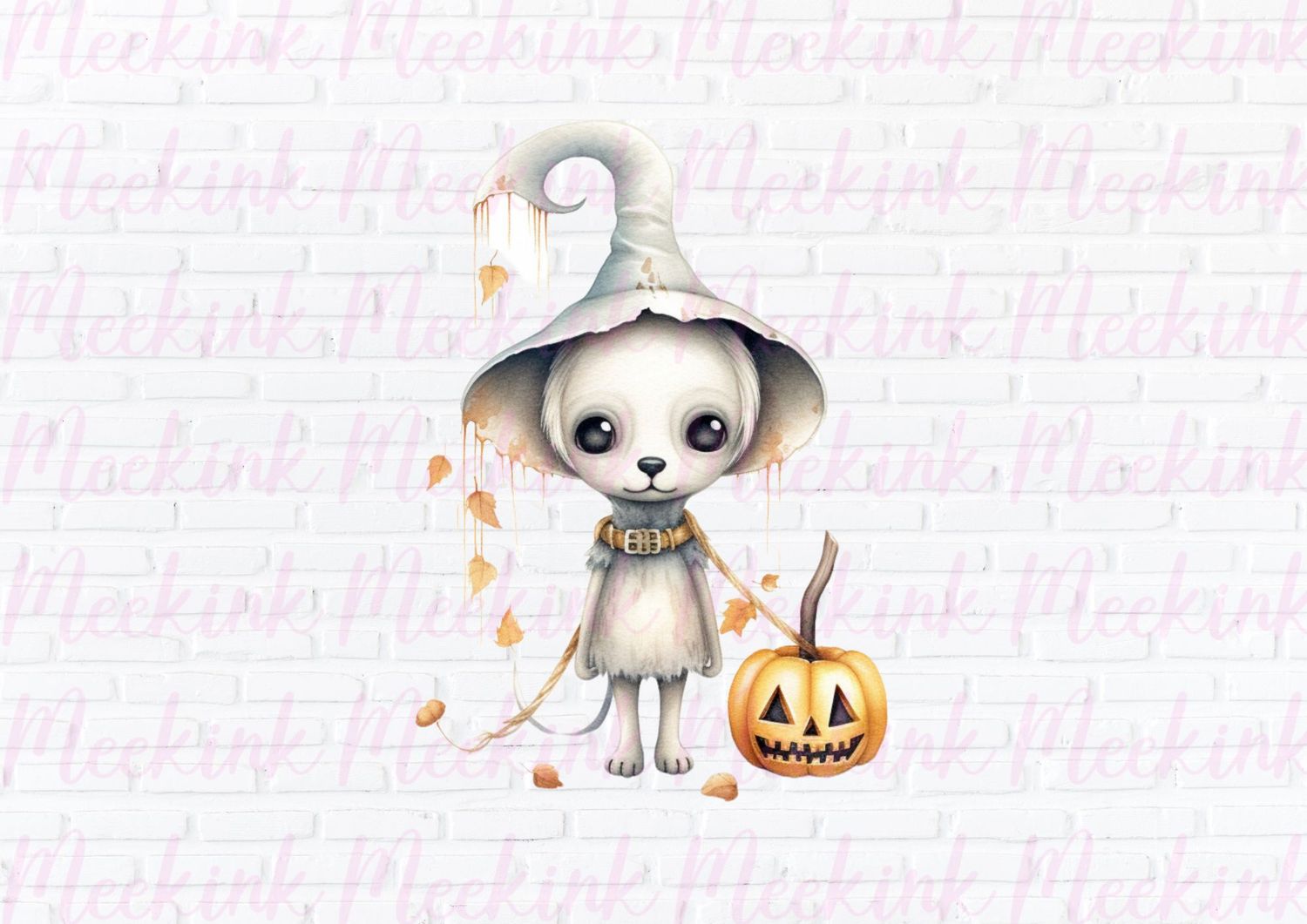 Halloween Skeleton Dog 2 UVDTF or DTF Decal