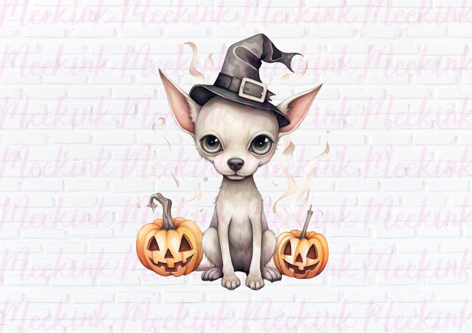 Halloween Skeleton Dog 1 UVDTF or DTF Decal