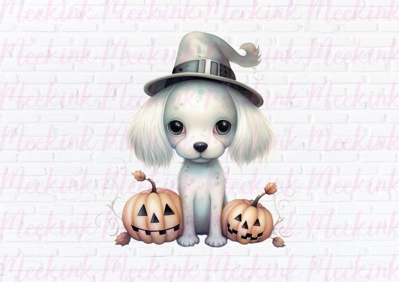 Halloween Skeleton Dog 3 UVDTF or DTF Decal