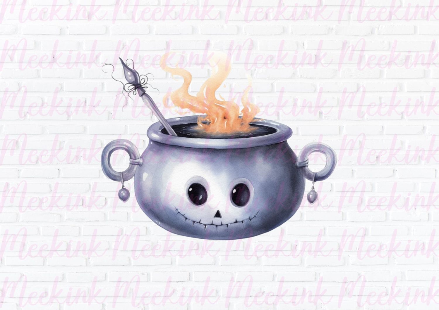Halloween Spooky Cauldron UVDTF or DTF Decal