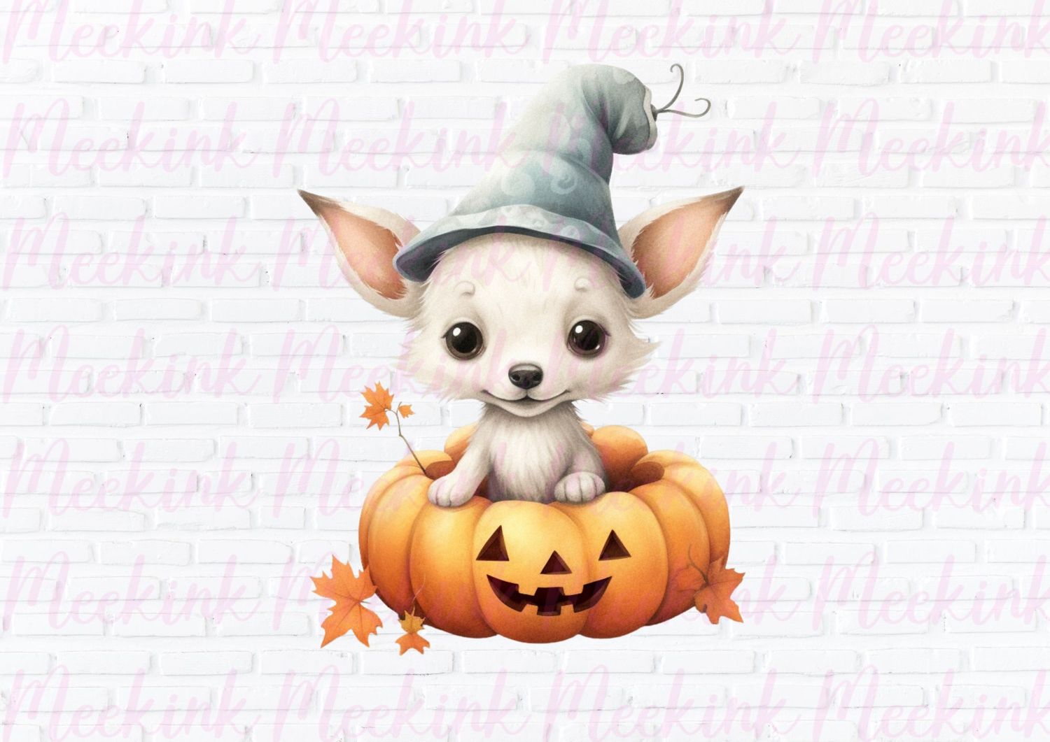 Halloween Pumpkin Dog 2 UVDTF or DTF Decal