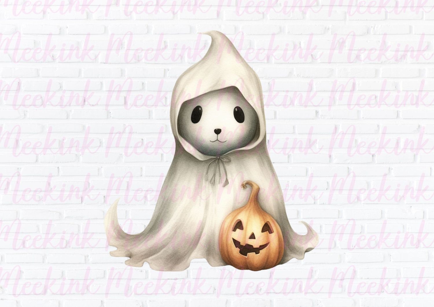 Halloween Ghost Dog 4 UVDTF or DTF Decal