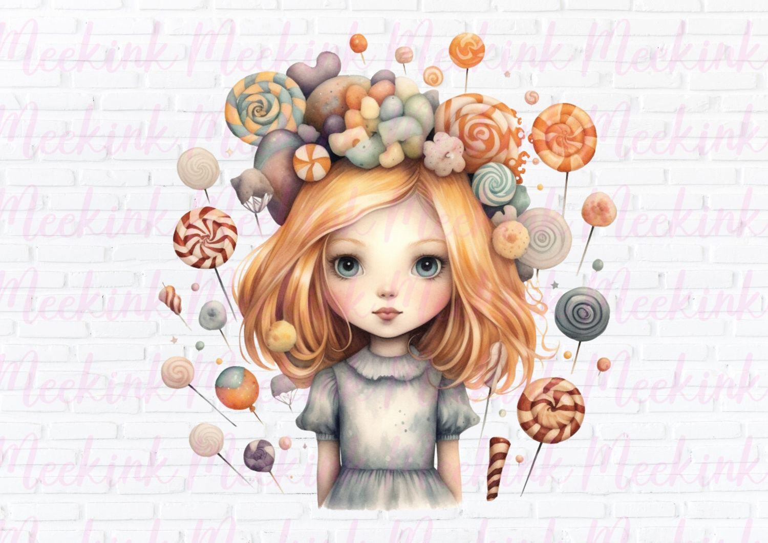 Halloween Candy Girl 1 UVDTF or DTF Decal