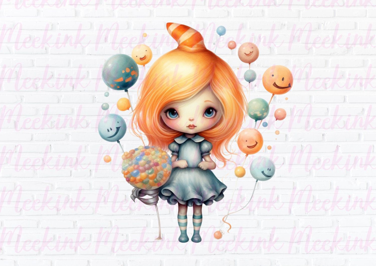 Halloween Candy Girl 3 UVDTF or DTF Decal