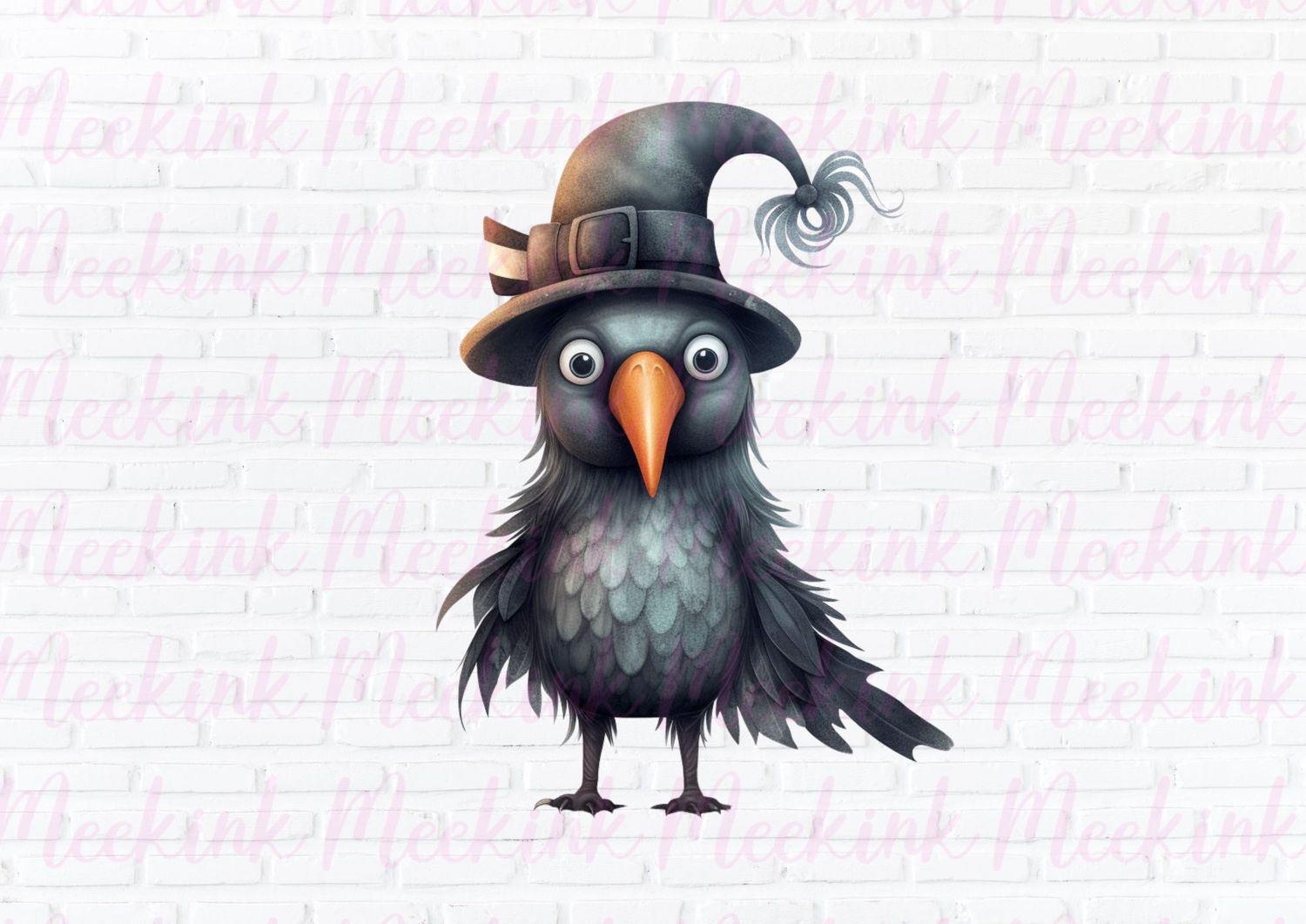 Halloween Crow 4 UVDTF or DTF Decal