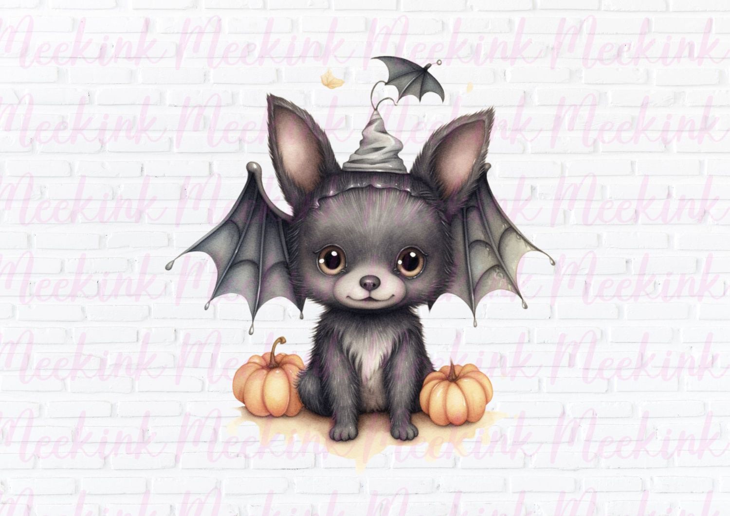 Halloween Bat Dog 1 UVDTF or DTF Decal