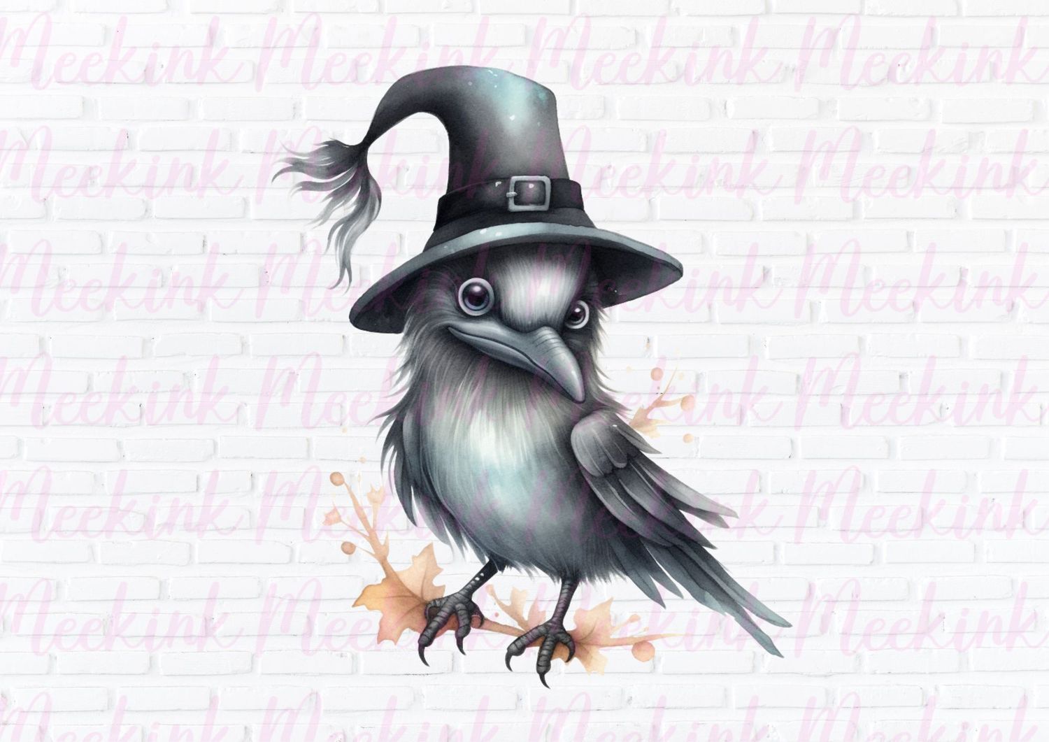 Halloween Crow 2 UVDTF or DTF Decal
