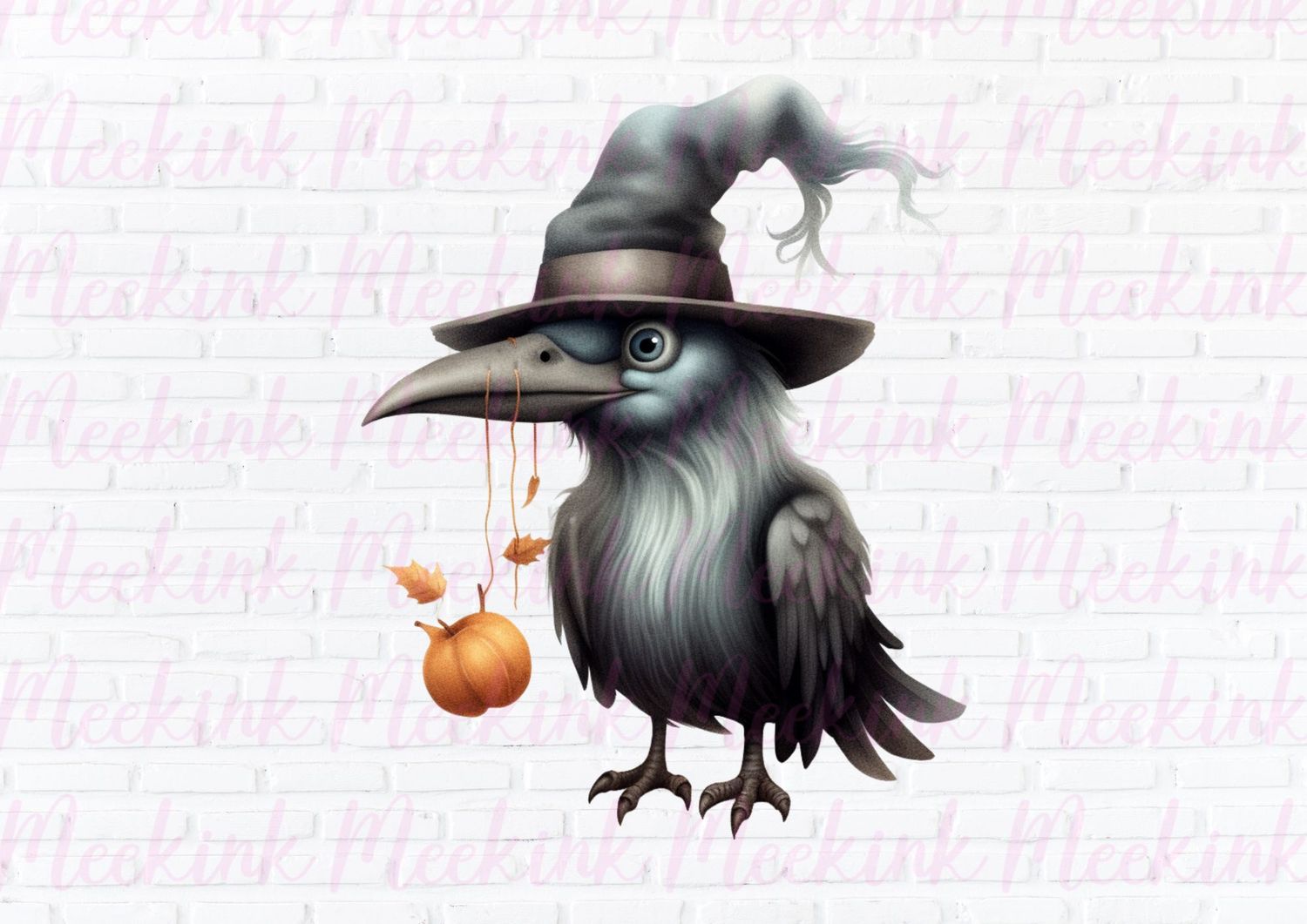 Halloween Crow 3 UVDTF or DTF Decal
