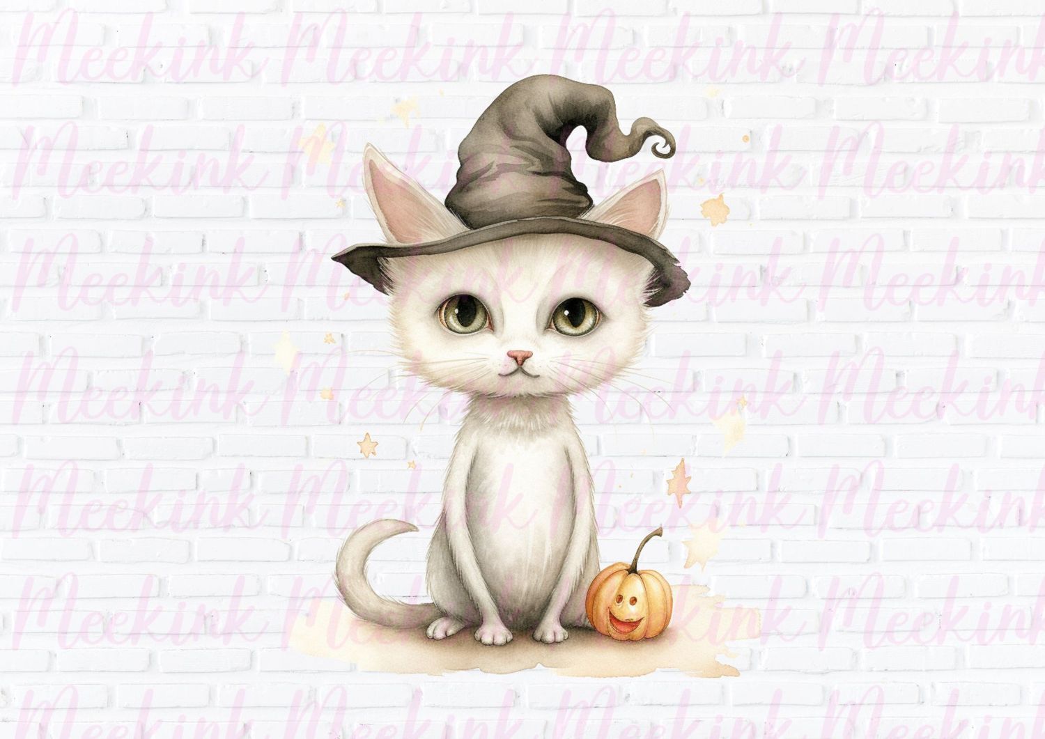 Halloween Cat 3 UVDTF or DTF Decal