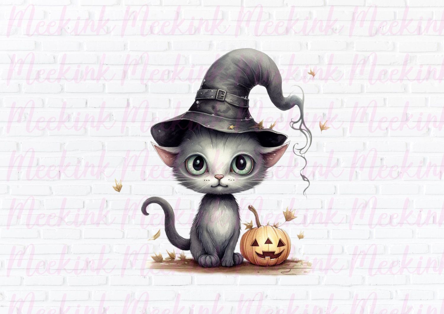 Halloween Cat 1 UVDTF or DTF Decal