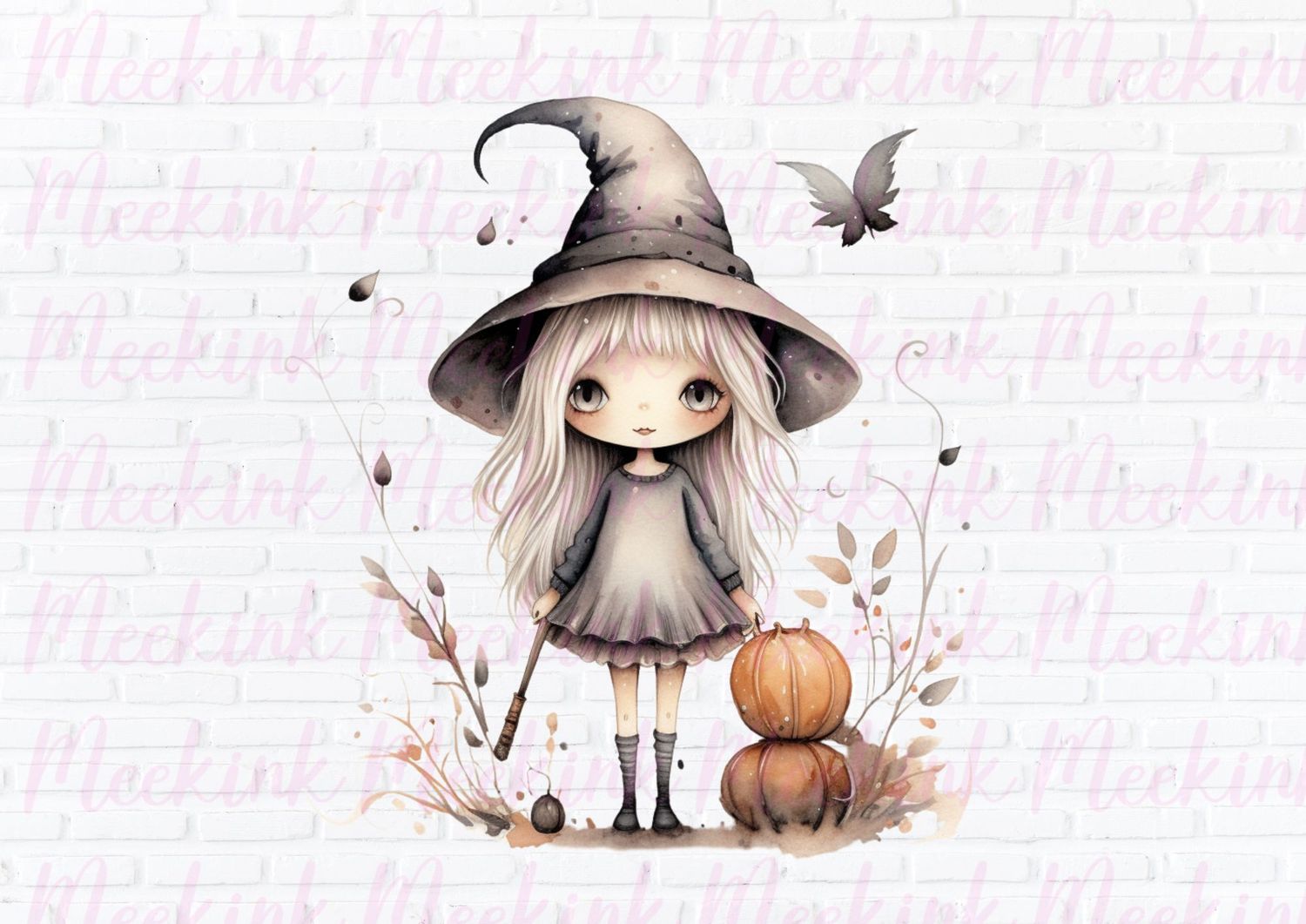 Halloween Cute Witches 2 UVDTF or DTF Decal