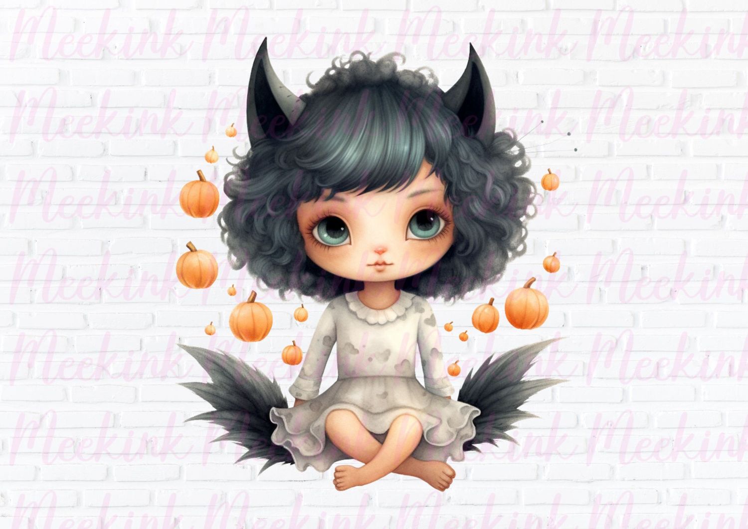 Halloween Wolf Girl 1 UVDTF or DTF Decal