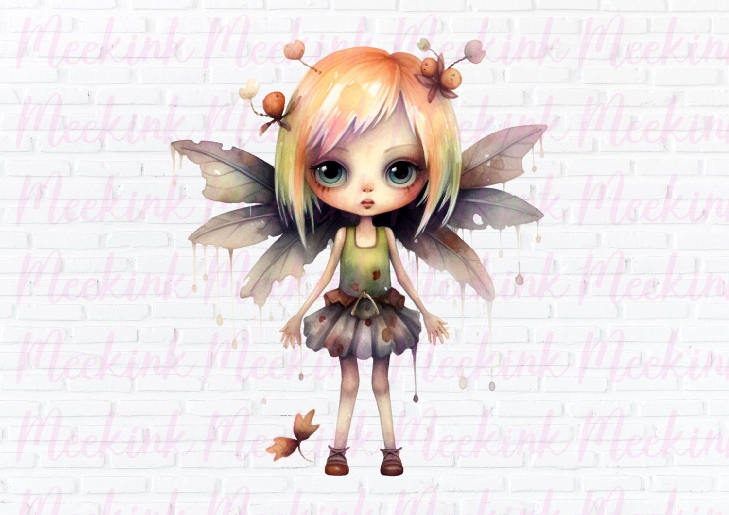 Halloween Zombie Fairy 3 UVDTF or DTF Decal