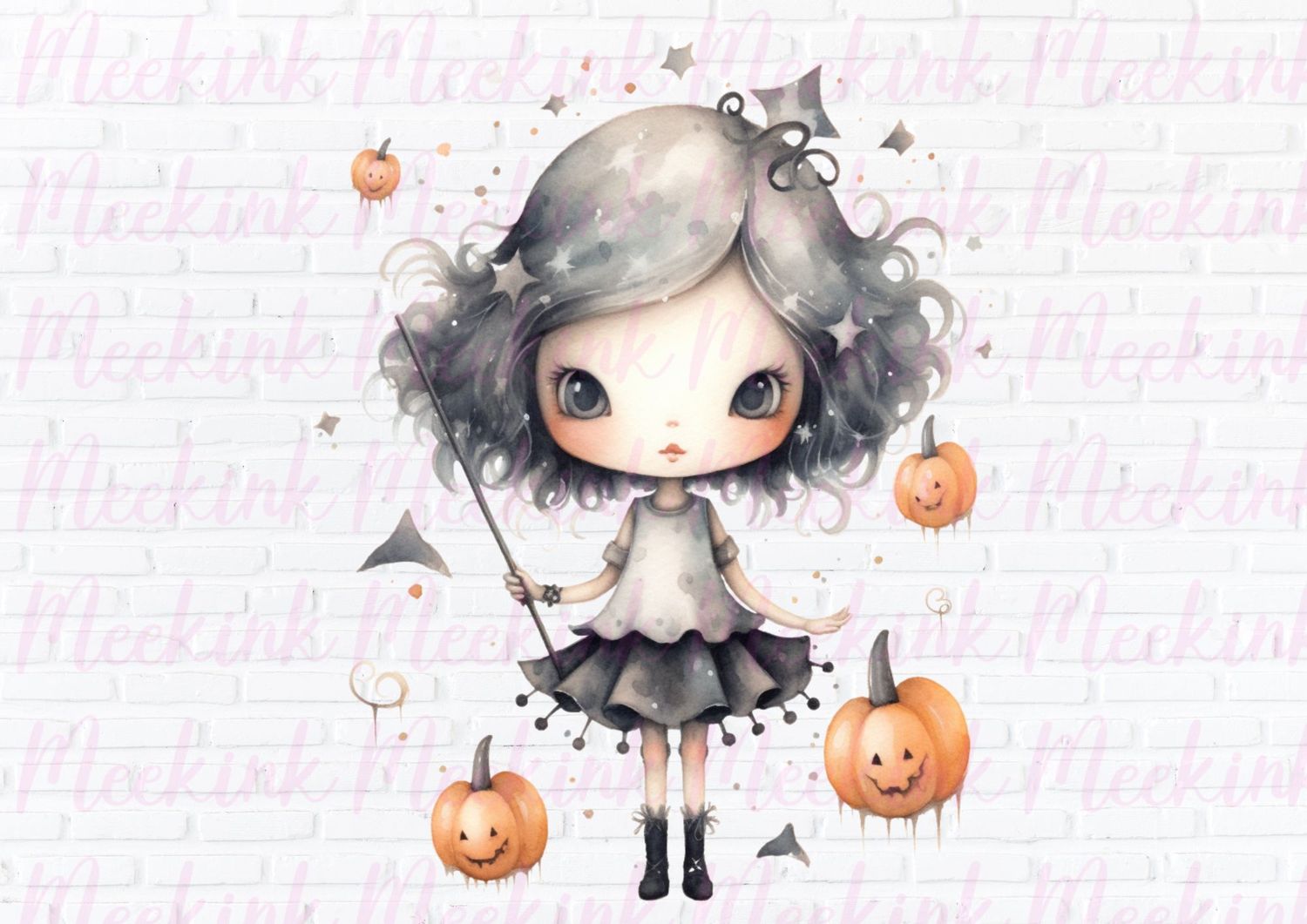 Halloween Vampire Fairy 1 UVDTF or DTF Decal
