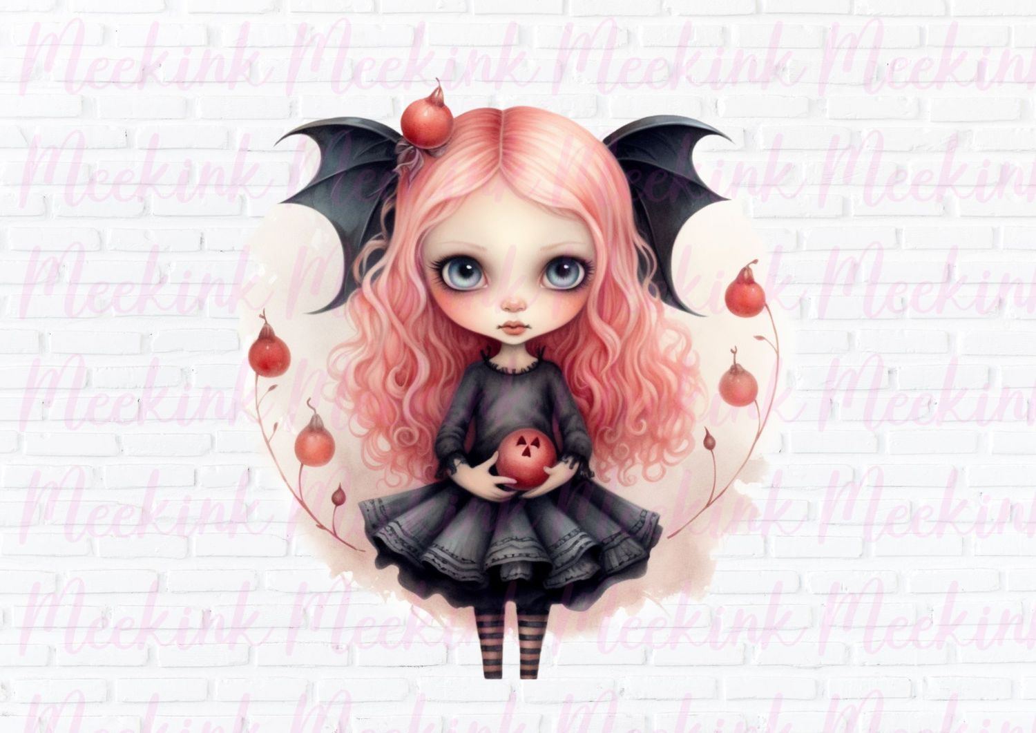 Halloween Vampire Fairy 2 UVDTF or DTF Decal