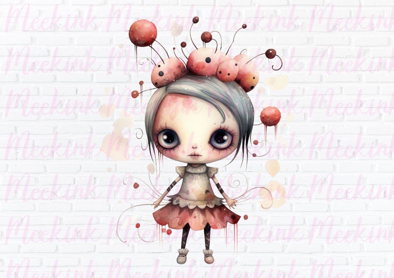 Halloween Zombie Fairy 4 UVDTF or DTF Decal