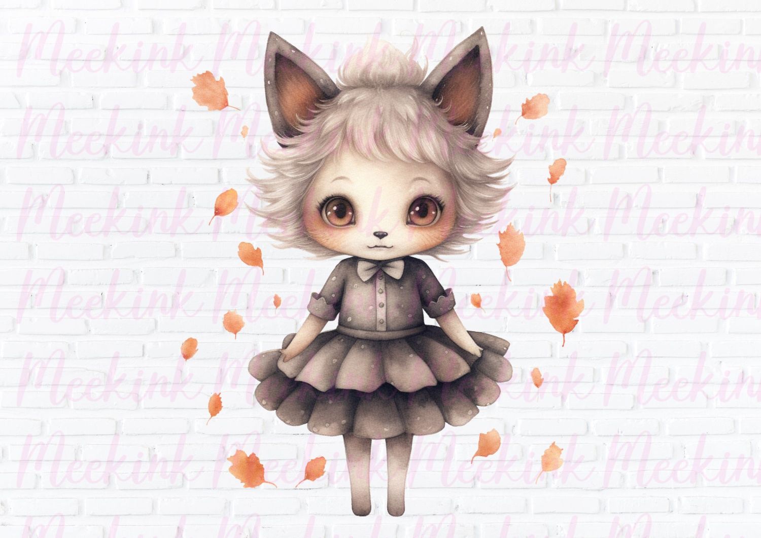 Halloween Wolf Girl 3 UVDTF or DTF Decal