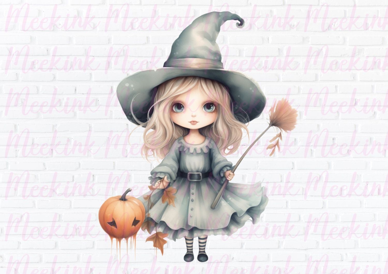 Halloween Cute Witches 3 UVDTF or DTF Decal