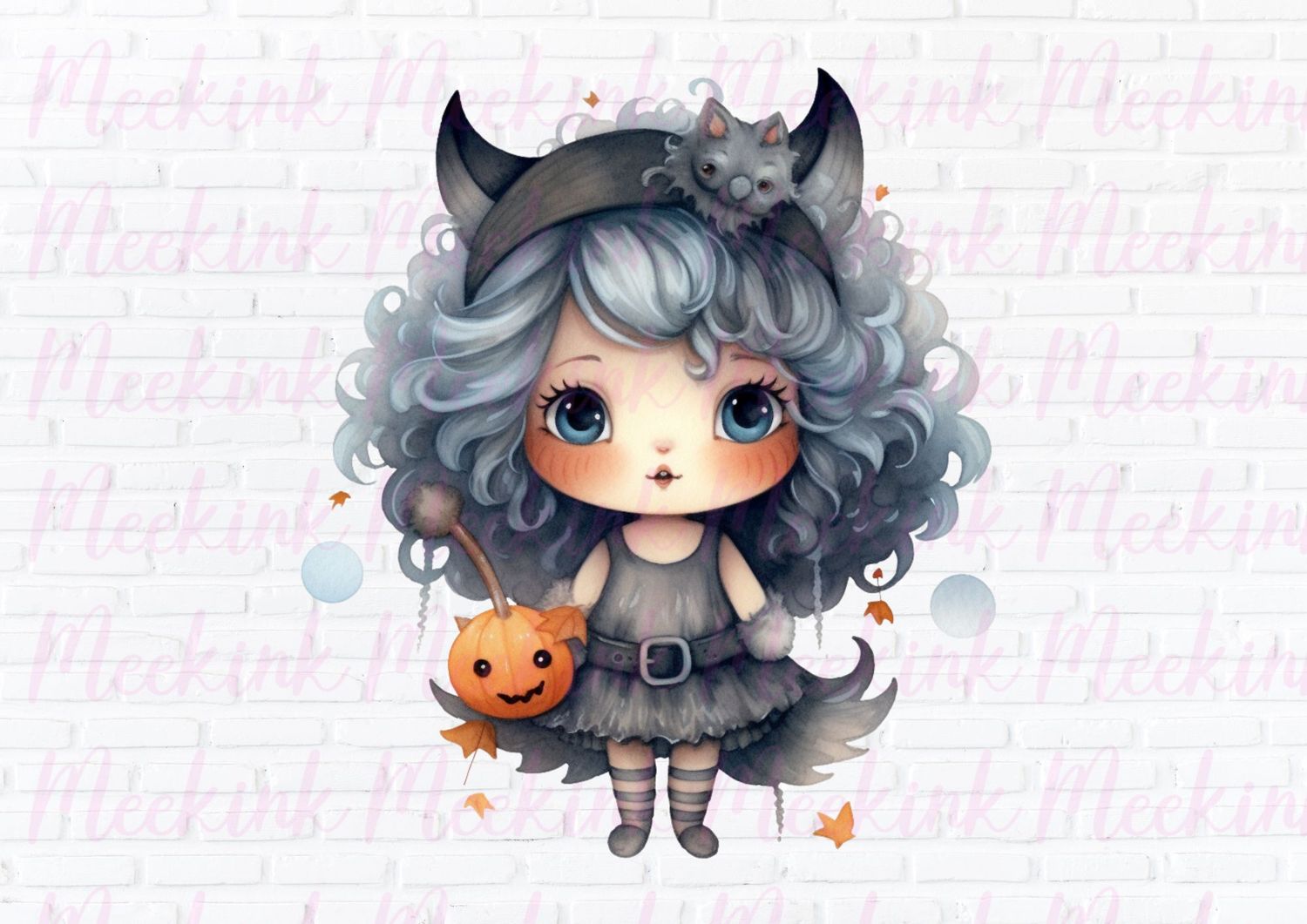 Halloween Wolf Girl 4 UVDTF or DTF Decal