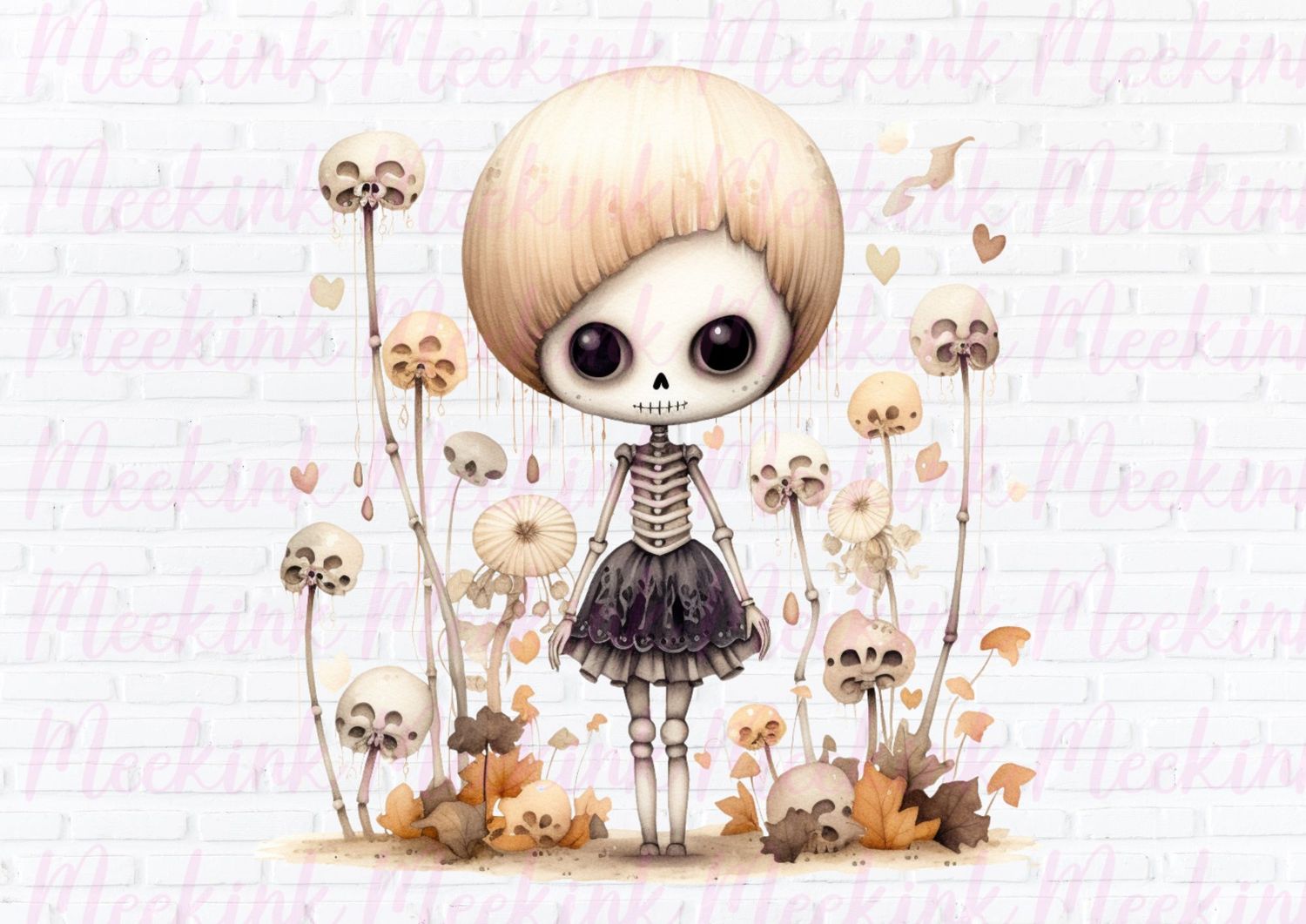 Halloween Skeleton Fairy 4 UVDTF or DTF Decal