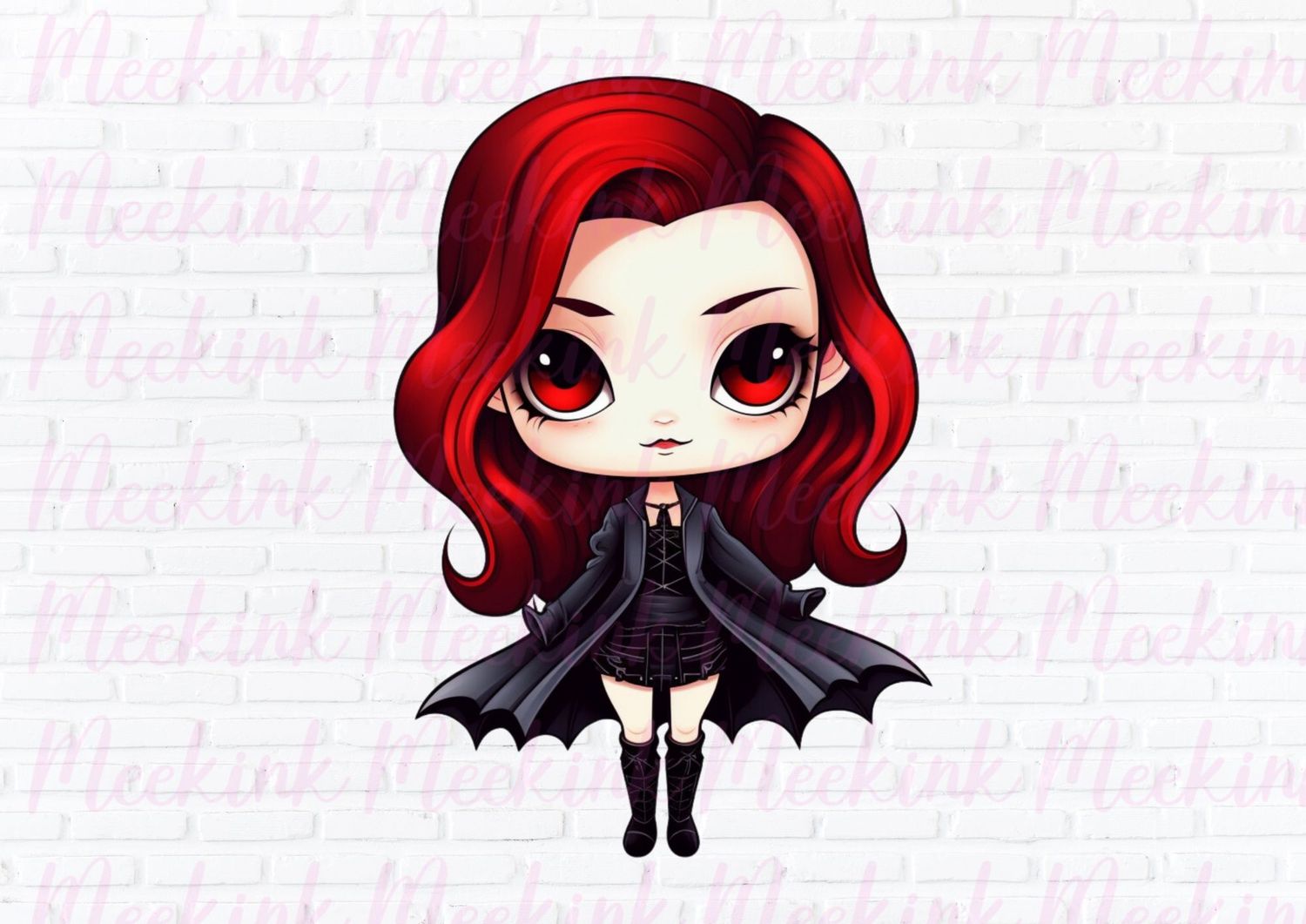 Halloween Gothic Girl 5 UVDTF or DTF Decal