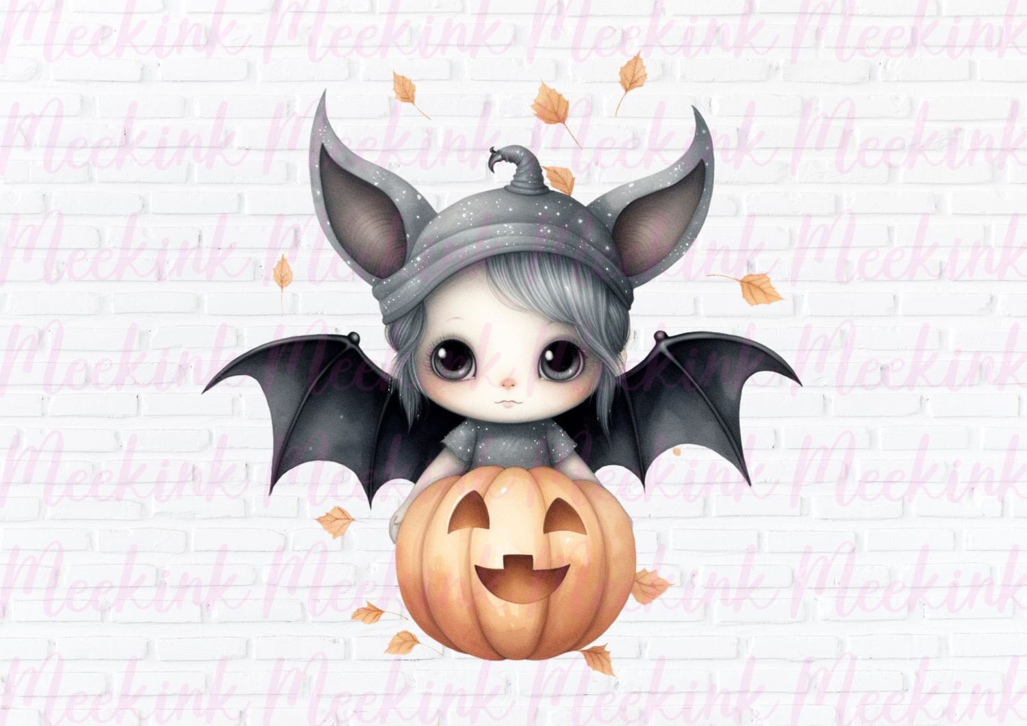Halloween Cute Bat 1 UVDTF or DTF Decal