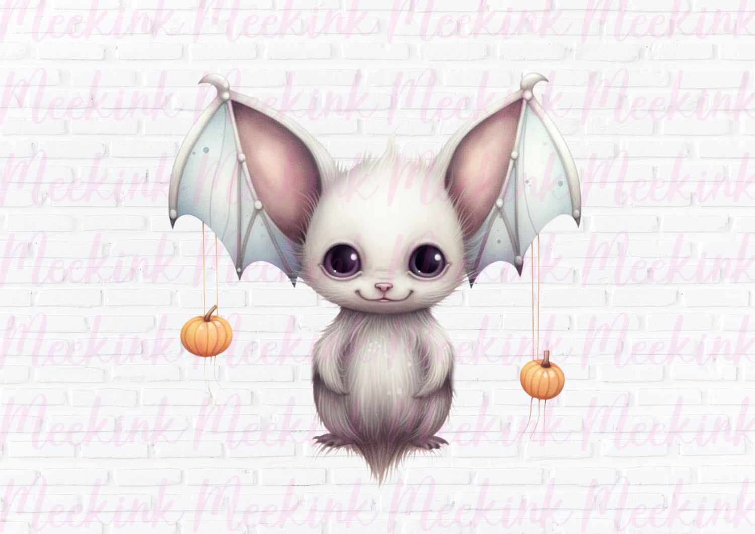 Halloween Cute Bat 4 UVDTF or DTF Decal