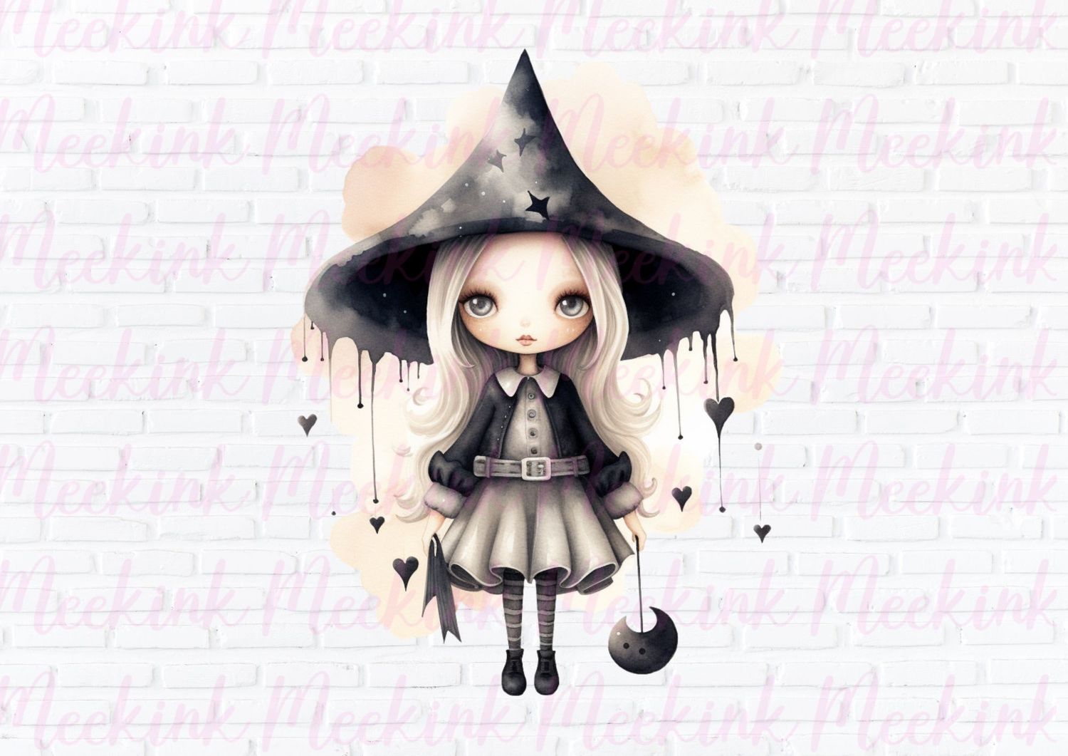Halloween Bat Fairy 5 UVDTF or DTF Decal