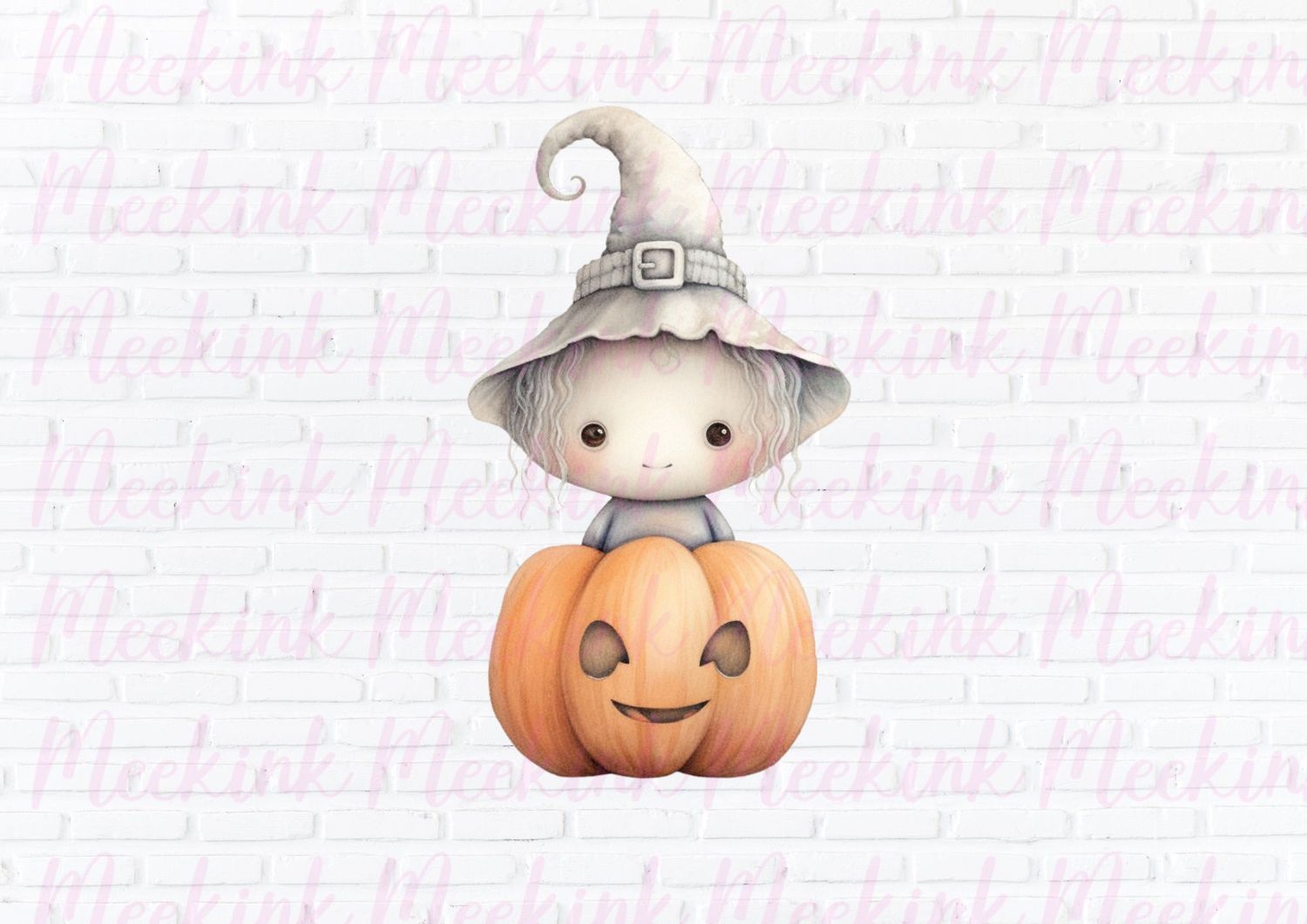 Halloween Pumpkin Kid 3 UVDTF or DTF Decal