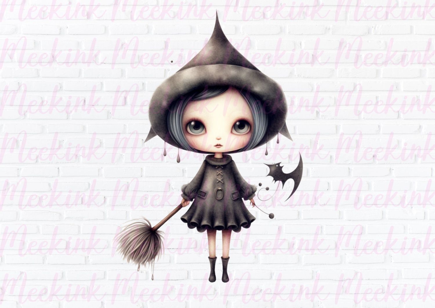 Halloween Bat Fairy 6 UVDTF or DTF Decal