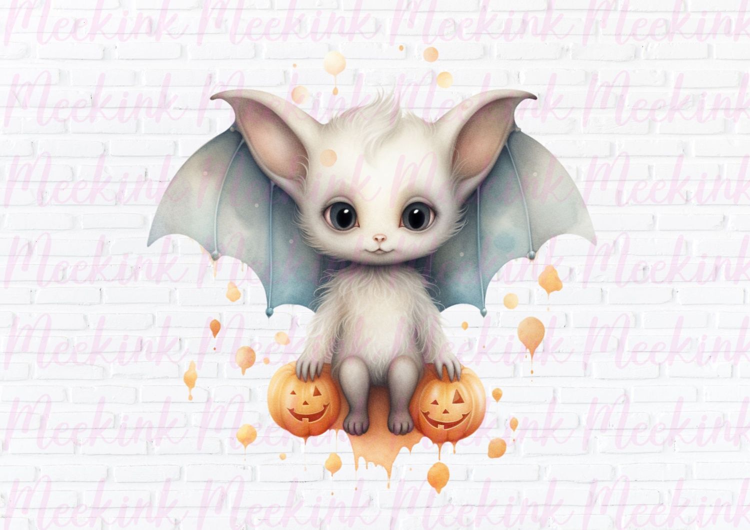 Halloween Cute Bat 5 UVDTF or DTF Decal