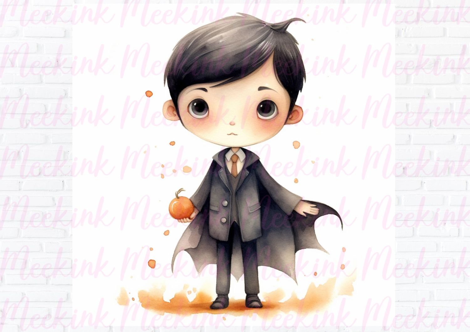 Halloween Dracula Boy 4 UVDTF or DTF Decal