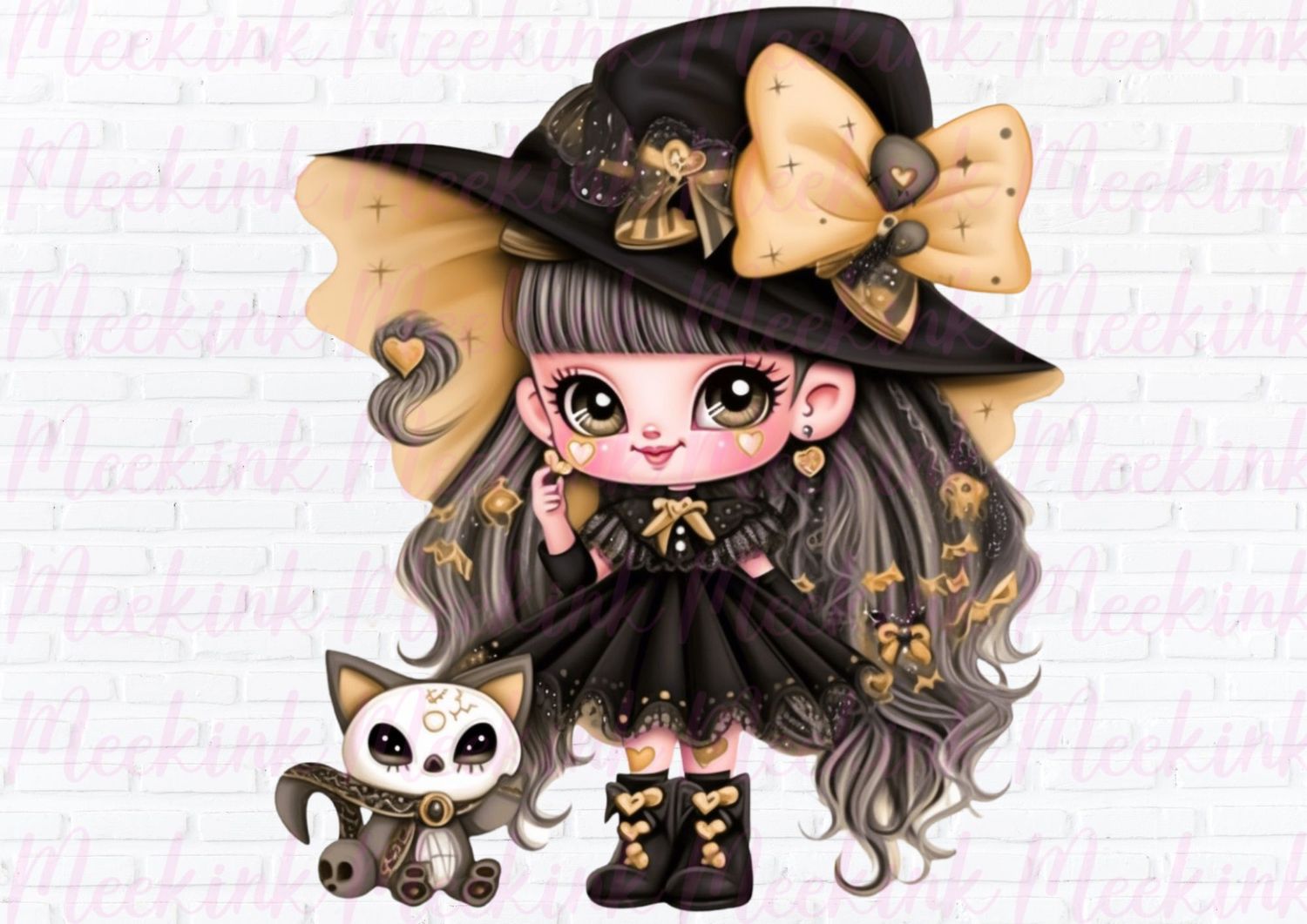 Halloween Witchy Yellow UVDTF or DTF Decal