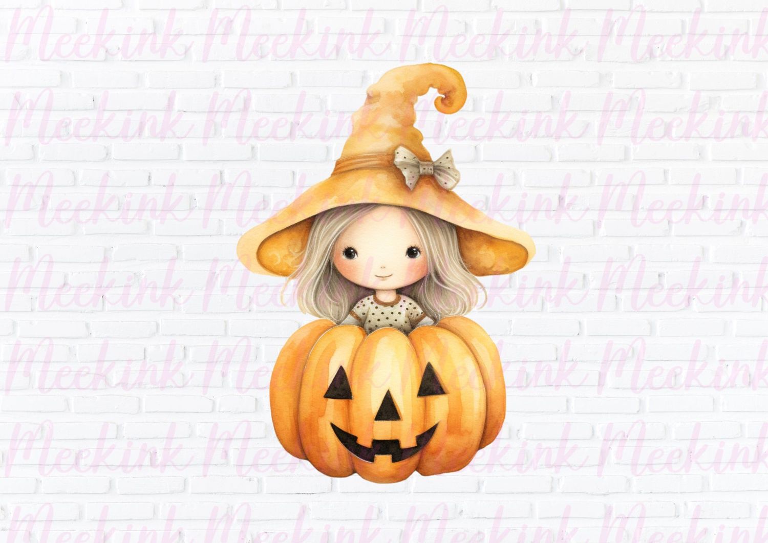 Halloween Pumpkin Kid 2 UVDTF or DTF Decal